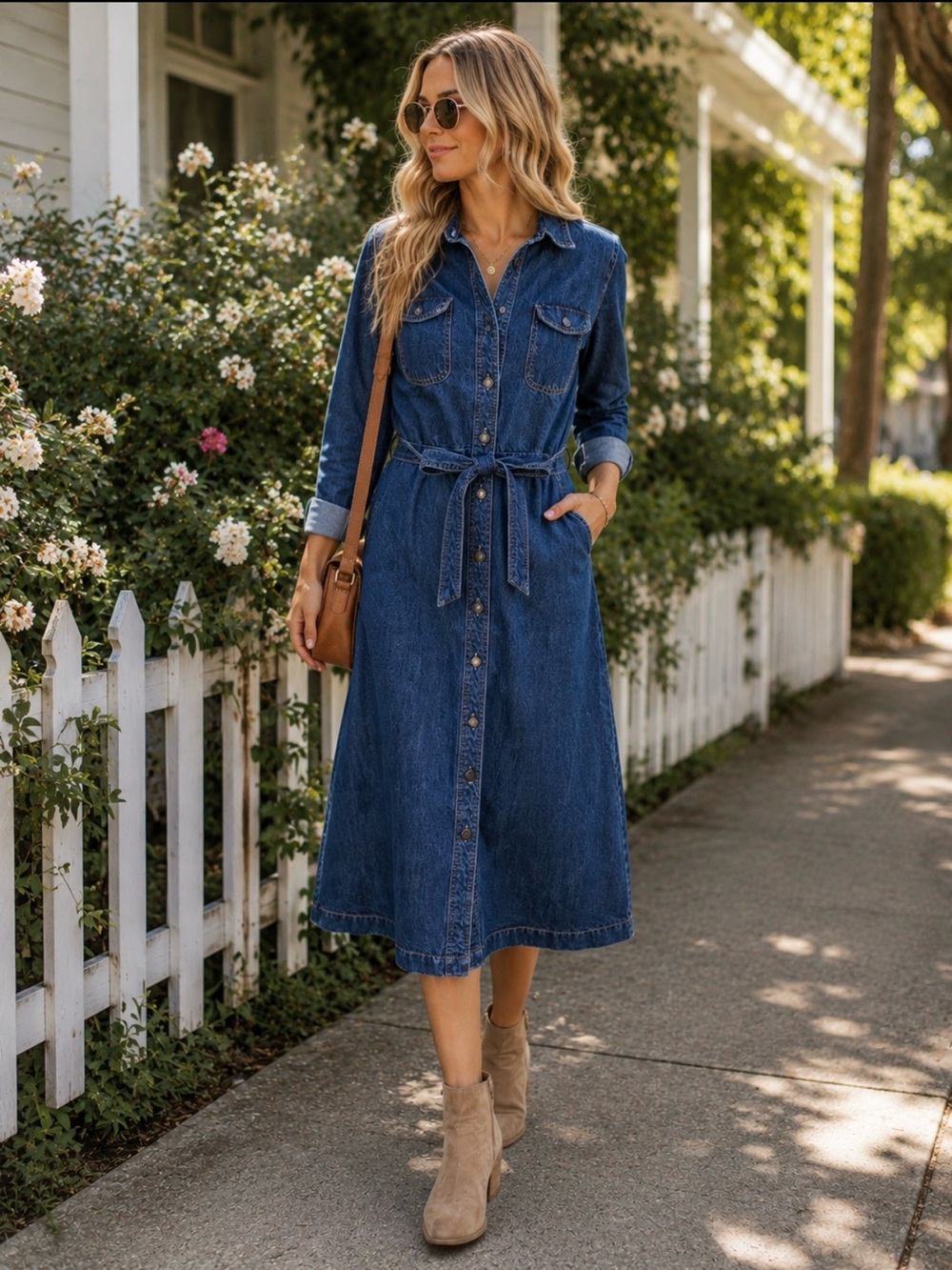 Gap vintage Denim Button-Front Shirt Dress  shirt dress size 12